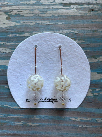 glass collection - light tan squiggle and clear