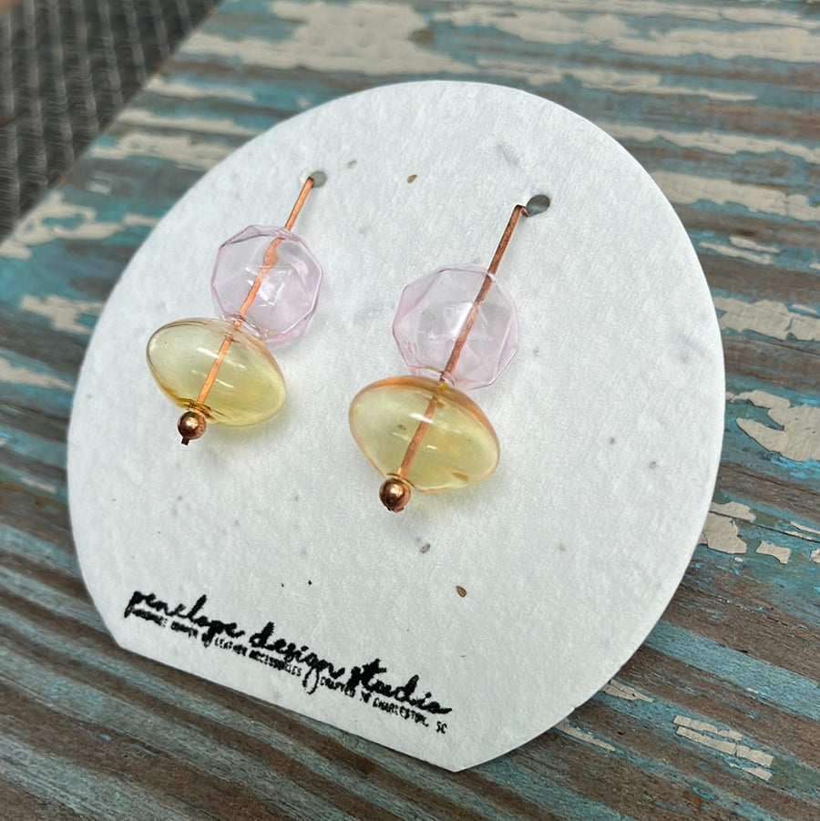 glass collection - light pink & amber