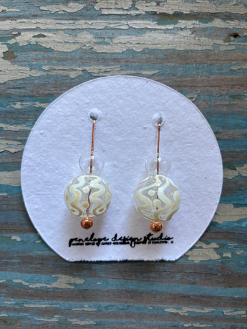 glass collection - cream squiggle