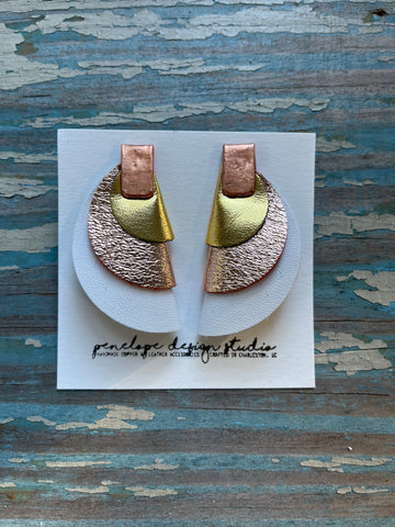 half moon Clementine - white, rose gold, and gold