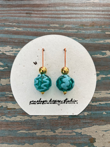 glass collection - turquoise and gold