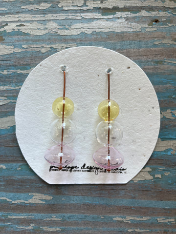 glass collection - yellow, pink, and clear