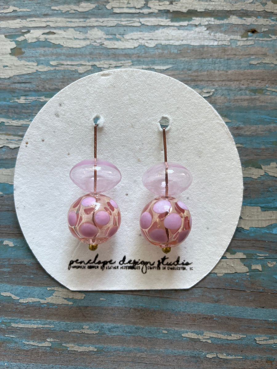 glass collection - light pink & polka dot pink