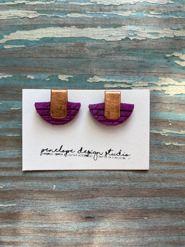 petite half moon mini - textured pink