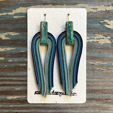 patina collection - 25th Anniversary Art on the Beach Limited Edition waterfall tassel earrings