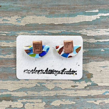 PDS X Christina Kendall Art - half moon tassel earrings