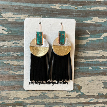 patina collection - black, gold, and silver tassel